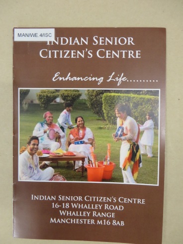 Image of Indian Senior Citizens Centre pamphlet